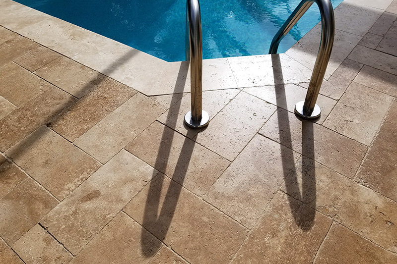 Travertine Pool Deck